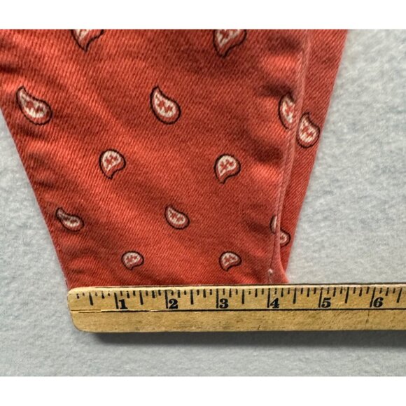 Levis 535 Legging Skinny Jeans Red Peach Print Womens Cotton Blend - Picture 11 of 13
